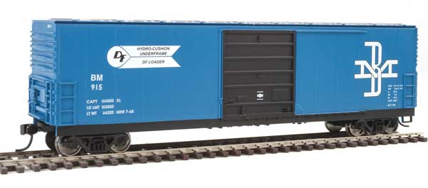 Walthers Mainline 910-1924 50' Boxcar B&M Boston & Maine #915 (blue, black) HO Scale