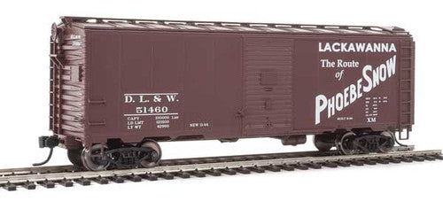 Walthers Mainline 2718 40' AAR Modified 1937 Boxcar Delaware, Lackawanna & Western #51460 (Oxide, white; Route of Phoebe Snow) HO Scale