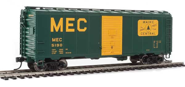 Walthers Mainline 2719 40' AAR Modified 1937 Boxcar Maine Central #5190 (green, yellow; Large MEC, The Pine Tree Route Logos) HO Scale