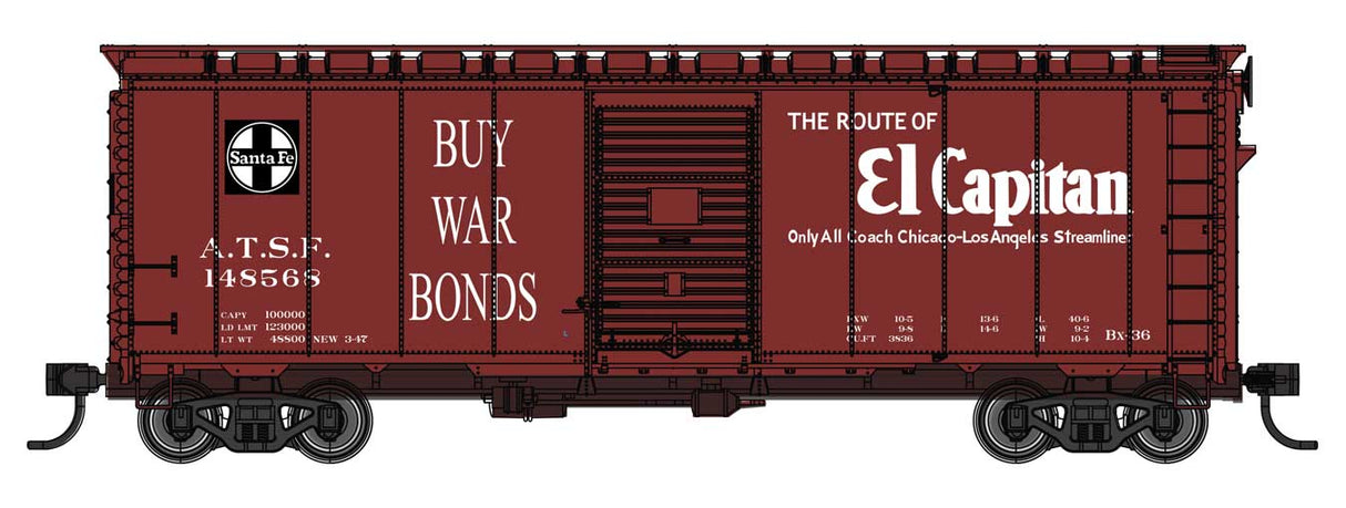 Image for 910-2743 40' 37 AAR Bcr ATSF 148568