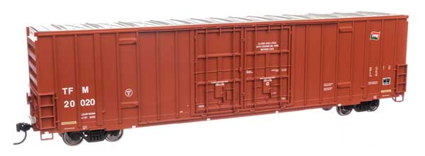 Walthers 910-3034 60' HC High Cube Plate F Boxcar TFM Transportacion Ferroviaria Mexicana #20020 HO Scale