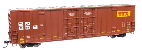 Walthers 910-3038 60' HC High Cube Plate F Boxcar TTX TBOX #889451 HO Scale