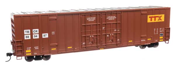 Walthers 910-3039 60' HC High Cube Plate F Boxcar TTX TBOX #889487 HO Scale