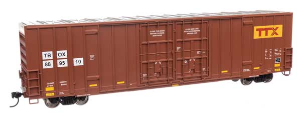Walthers 910-3040 60' HC High Cube Plate F Boxcar TTX TBOX #889510 HO Scale