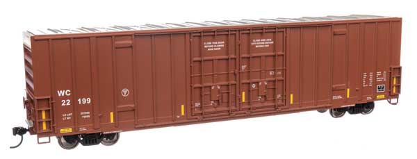 Walthers 910-3053 60' HC High Cube Plate F Boxcar WC Wisconsin Central #22199 HO Scale