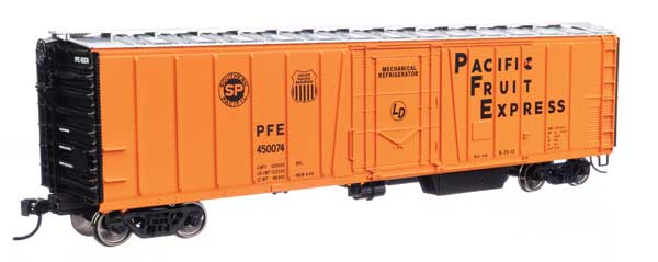 Walthers Mainline 910-3791 50' AAR Mechanical Refrigerator Car - PFE Pacific Fruit Express #450074 HO Scale