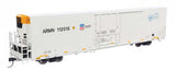 Walthers 910-4155 72' Modern Refrigerator Boxcar UP Union Pacific ARMN #112015 white, high reporting mark, Cold Connect logo HO Scale