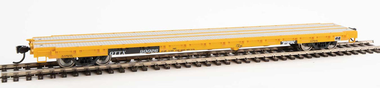 Walthers 910-5372 60' Pullman-Standard Flatcar TTX OTTX #90026 (Farm machinery service) HO Scale