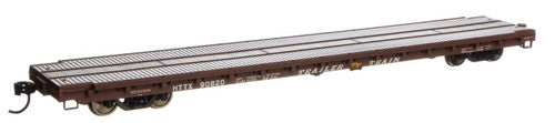 Walthers 910-5399 60' PS Flatcar Trailer-Train HTTX #90820 (brown) HO Scale