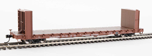 Walthers 910-5802 60' Pullman-Standard Bulkhead Flatcar (48' IL) CN - Canadian National #621305 HO Scale