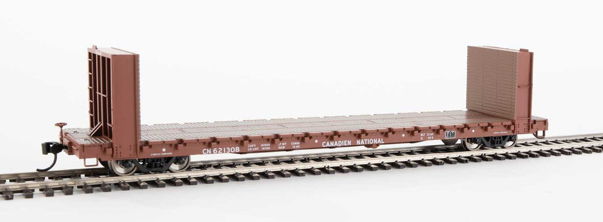 Walthers 910-5803 60' Pullman-Standard Bulkhead Flatcar (48' IL) CN - Canadian National #621308 HO Scale