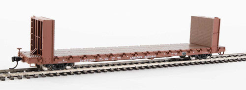 Walthers 910-5804 60' Pullman-Standard Bulkhead Flatcar (48' IL) CN - Canadian National #621306 HO Scale