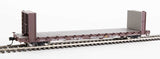 Walthers 910-5820 60' Pullman-Standard Bulkhead Flatcar (48' IL) PTTX - Trailer-Train #90593 (brown) HO Scale