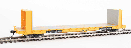 Walthers 910-5822 60' Pullman-Standard Bulkhead Flatcar (48' IL) PTTX - Trailer-Train #92333 (yellow) HO Scale