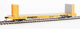 Walthers 910-5823 60' Pullman-Standard Bulkhead Flatcar (48' IL) PTTX - Trailer-Train #92340 (yellow) HO Scale