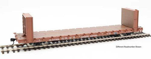 Walthers 910-5834 60' Pullman-Standard Bulkhead Flatcar (48' IL) CN Canadian National #621307 HO Scale