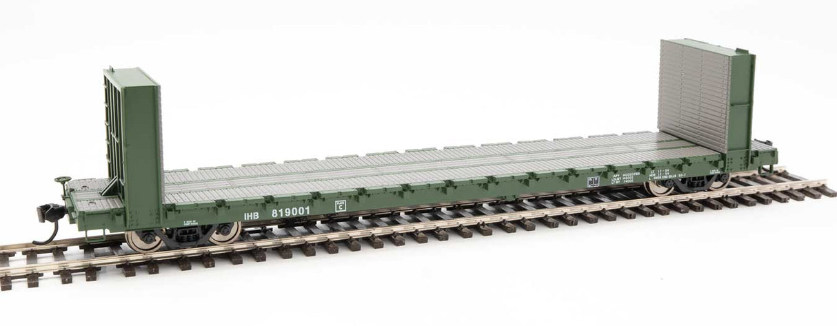 Walthers 910-5844 60' Pullman-Standard Bulkhead Flatcar (48' IL) IHB Indiana Harbor Belt #819010 HO Scale