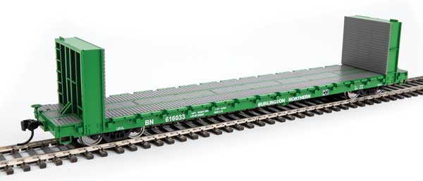 Walthers 910-5862 60' Pullman-Standard Bulkhead Flatcar (48' IL) BN Burlington Northern #616046 HO Scale