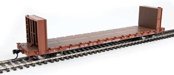 Walthers 910-5866 60' Pullman-Standard Bulkhead Flatcar (48' IL) CN Canadian National #621346 HO Scale