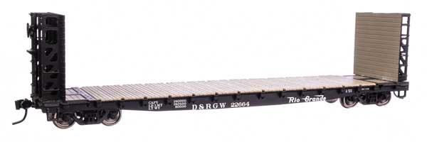 Walthers Mainline 5925 53' GSC Bulkhead Flatcar D&RGW Denver & Rio Grande Western #22664 HO Scale 910-5925