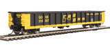 Walthers Mainline 910-6281 53' Railgon Railgon GONX #310457 (as-built; black, yellow) HO Scale