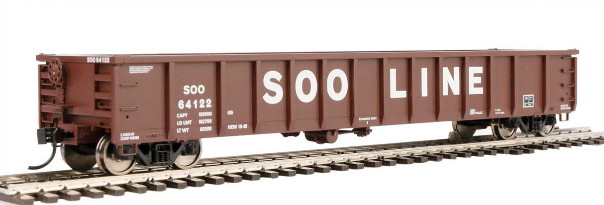 Walthers Mainline 910-6287 53' Railgon Soo - Soo Line #64122 (oxide, white, large name) HO Scale