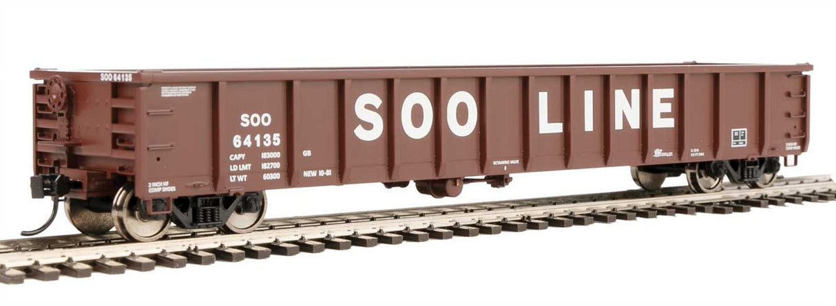 Walthers Mainline 910-6288 53' Railgon Soo - Soo Line #64135 (oxide, white, large name) HO Scale