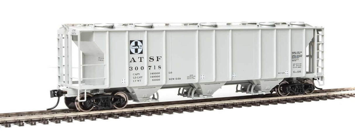 Walthers Mainline 910-7005 50' PS-2 2893 3-Bay Covered Hopper - ATSF - Santa Fe #300718 HO Scale