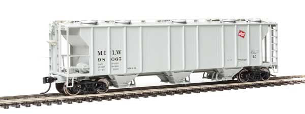 Walthers Mainline 910-7023 50' PS-2 2893 3-Bay Covered Hopper - MILW - Milwaukee Road #98065 HO Scale