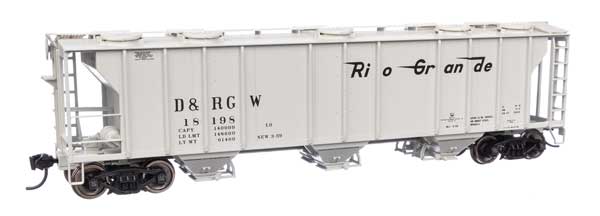 Walthers 910-7053 50' PS-2 Covered Hopper D&RGW Denver & Rio Grande Western #18198 HO Scale