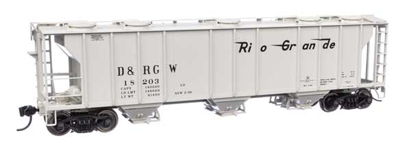 Walthers 910-7054 50' PS-2 Covered Hopper D&RGW Denver & Rio Grande Western #18203 HO Scale