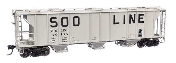 Walthers 910-7060 50' PS-2 Covered Hopper Soo Line #70105 HO Scale