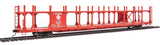 Walthers 910-8001 89' Flatcar w/Bi-Level Open Auto Rack ATSF - Atchison, Topeka & Santa Fe #88707 HO Scale