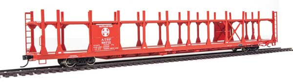 Walthers 910-8003 89' Flatcar w/Bi-Level Open Auto Rack ATSF - Atchison, Topeka & Santa Fe #88715 HO Scale