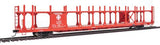 Walthers 910-8004 89' Flatcar w/Bi-Level Open Auto Rack ATSF - Atchison, Topeka & Santa Fe #88721 HO Scale