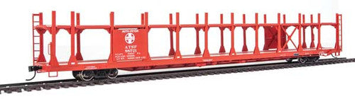 Walthers 910-8004 89' Flatcar w/Bi-Level Open Auto Rack ATSF - Atchison, Topeka & Santa Fe #88721 HO Scale