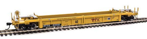 Walthers 910-8419 Thrall Rebuilt 40' Well Car TTX DTTX #53349 (yellow, black, large red TTX Forward Thinking logo, yellow co) HO Scale