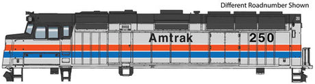Walthers Mainline 910-19464 EMD F40PH Amtrak(R) #279 (Phase II, silver, red, white, blue, black) ESU Sound and DCC HO Scale