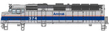 Walthers Mainline 910-19467 EMD F40PH Amtrak(R) #374 (Phase IV; silver, Wide Blue, Thin Red, White Stripes) ESU Sound and DCC HO Scale