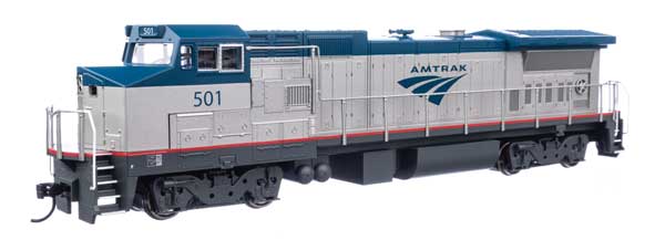 Walthers 19559 GE Dash 8-32BWH - Amtrak #501 (Phase V, Modern Logo; Amtrak Blue, Platinum Mist) DCC & Sound HO Scale