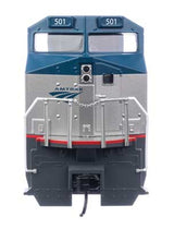 Walthers 19559 GE Dash 8-32BWH - Amtrak #501 (Phase V, Modern Logo; Amtrak Blue, Platinum Mist) DCC & Sound HO Scale