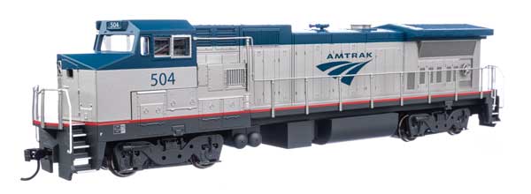 Walthers 19560 GE Dash 8-32BWH - Amtrak #504 (Phase V, Modern Logo; Amtrak Blue, Platinum Mist) DCC & Sound HO Scale