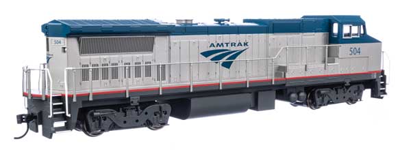 Walthers 19560 GE Dash 8-32BWH - Amtrak #504 (Phase V, Modern Logo; Amtrak Blue, Platinum Mist) DCC & Sound HO Scale