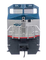 Walthers 19560 GE Dash 8-32BWH - Amtrak #504 (Phase V, Modern Logo; Amtrak Blue, Platinum Mist) DCC & Sound HO Scale