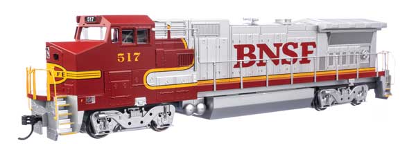 Walthers 19569 GE Dash 8-32BWH - BNSF Burlington Northern Santa Fe #517 (silver, red) HO Scale