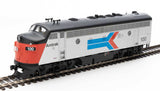 Walthers 19956 EMD F7 A/B - Amtrak #100, 150 (Phase I; silver, red, blue, black) - DCC & Sound HO Scale