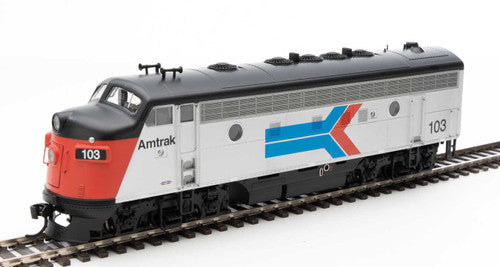 Walthers 19957 EMD F7 A/B - Amtrak #103, 151 (Phase I; silver, red, blue, black) - DCC & Sound HO Scale