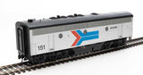 Walthers 19957 EMD F7 A/B - Amtrak #103, 151 (Phase I; silver, red, blue, black) - DCC & Sound HO Scale