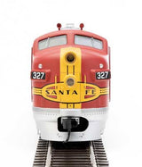 Walthers 19962 EMD F7 A - ATSF - Santa Fe #327L (Passenger Warbonnet, silver, red, black) - DCC & Sound HO Scale