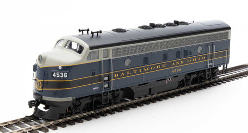 Walthers 19965 EMD F7 A/B - B&O - Baltimore & Ohio #4536, #5496 (blue, gray, black, dulux) - DCC & Sound HO Scale